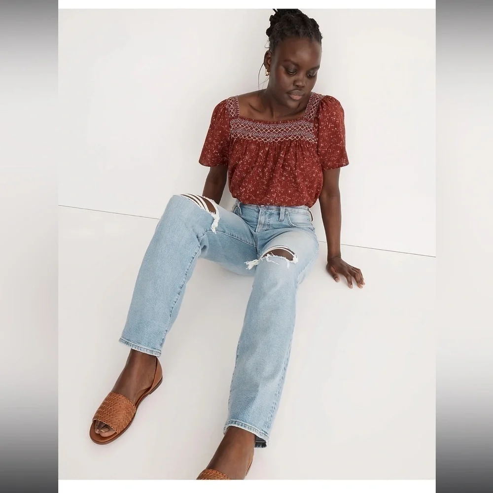 Madewell Curvy Perfect Vintage Jean in Danby Wash: Ripped Edition - Picture 2 of 7
